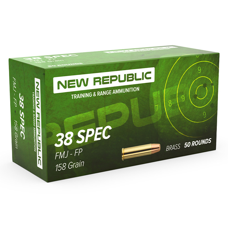New Republic Training and Range .38 Special Ammo 158 Grain FMJ F
